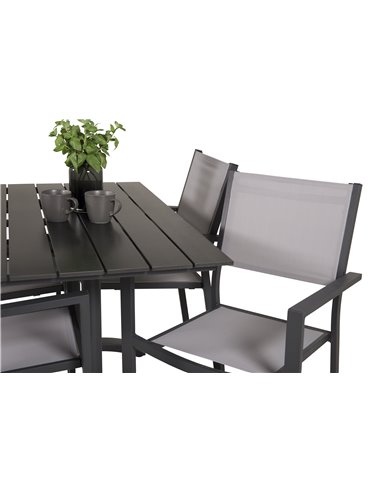 Matgrupp Denver med Copacabana matstolar, 120 × 70 cm