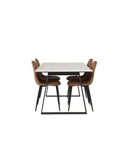 Matgrupp Estelle med Polar matstolar, 140 × 90 cm
