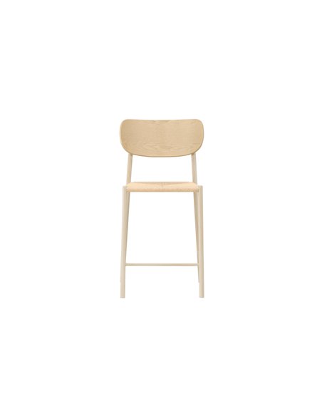 Barstol Polly, Beige/Vitlaserad
