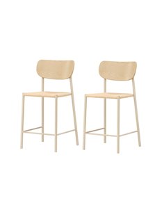 Barstol Polly, Beige/Vitlaserad 2