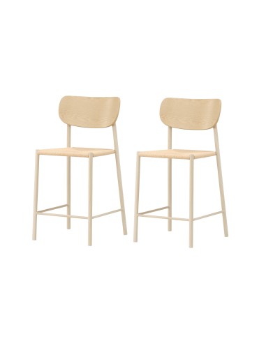 Barstol Polly, Beige/Vitlaserad