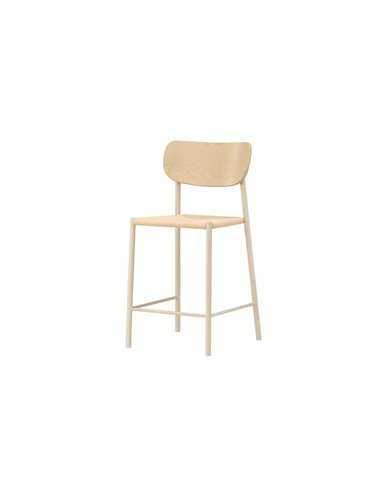 Barstol Polly, Beige/Vitlaserad