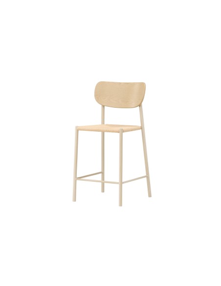 Barstol Polly, Beige/Vitlaserad