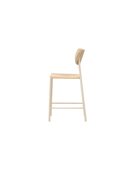 Barstol Polly, Beige/Vitlaserad