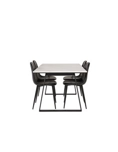 Matgrupp Estelle med Polar matstolar, 140 × 90 cm