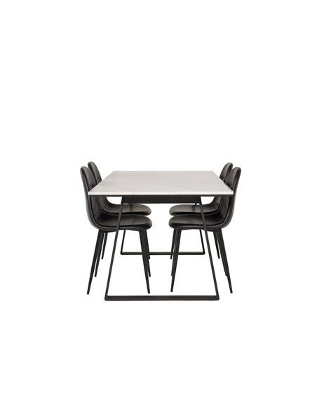 Matgrupp Estelle med Polar matstolar, 140 × 90 cm