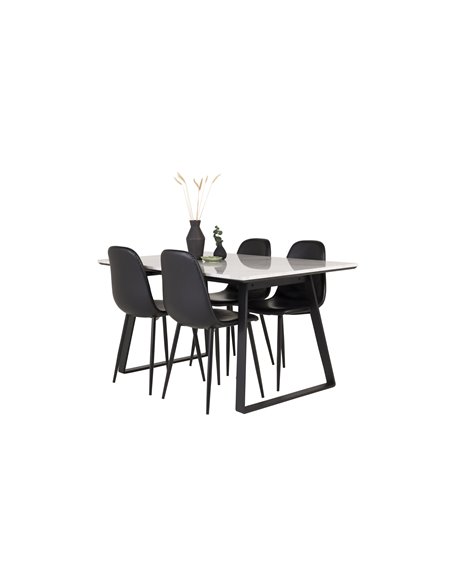 Matgrupp Estelle med Polar matstolar, 140 × 90 cm