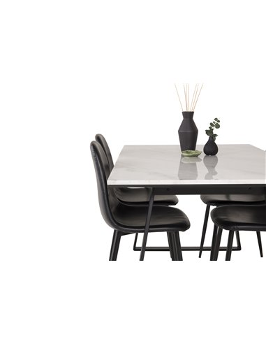 Matgrupp Estelle med Polar matstolar, 140 × 90 cm