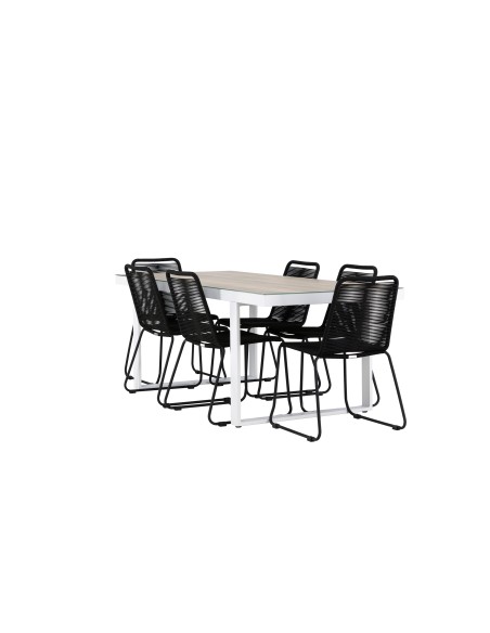 Matgrupp Merlo med Lindos matstolar, 200 × 90 cm