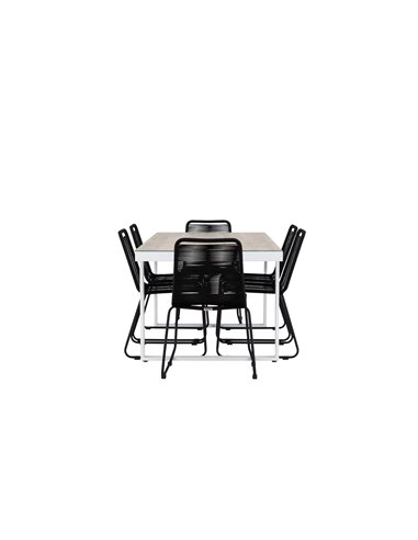 Matgrupp Merlo med Lindos matstolar, 200 × 90 cm
