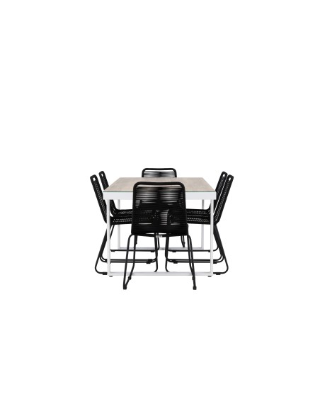 Matgrupp Merlo med Lindos matstolar, 200 × 90 cm
