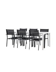 Matgrupp Break med Copacabana matstolar, 205 × 90 cm 2
