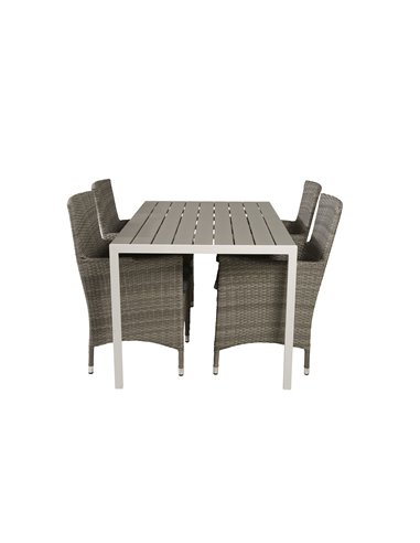 Matgrupp Break med Malin matstolar, 150 × 90 cm