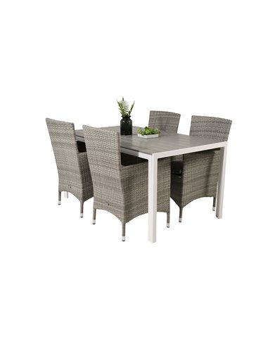 Matgrupp Break med Malin matstolar, 150 × 90 cm