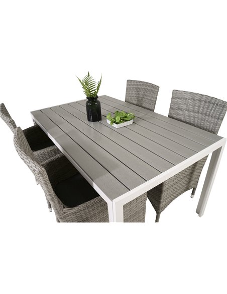 Matgrupp Break med Malin matstolar, 150 × 90 cm