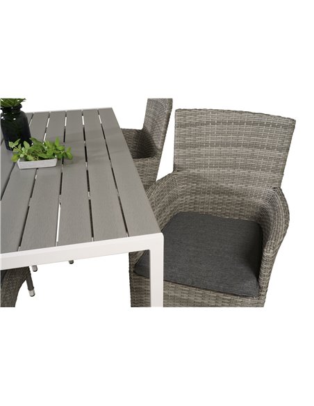 Matgrupp Break med Malin matstolar, 150 × 90 cm