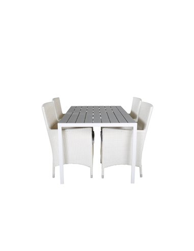 Matgrupp Break med Malin matstolar, 150 × 90 cm