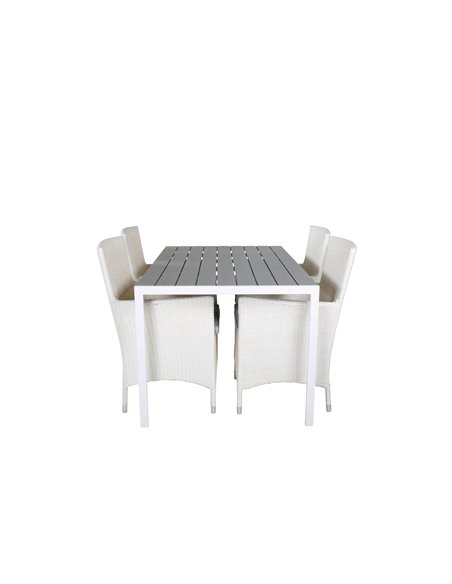 Matgrupp Break med Malin matstolar, 150 × 90 cm