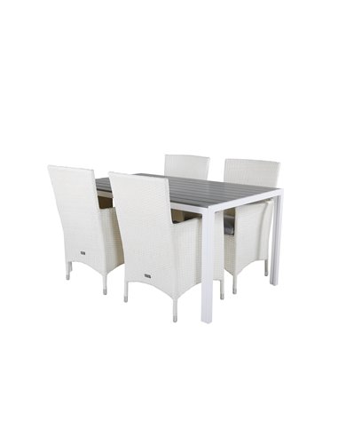 Matgrupp Break med Malin matstolar, 150 × 90 cm