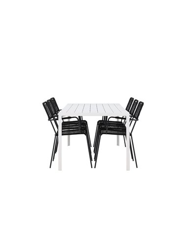 Matgrupp Break med Lindos matstolar, 205 × 90 cm