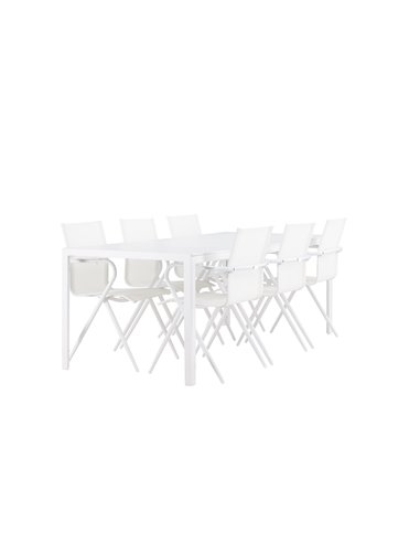 Matgrupp Break med Alina matstolar, 205 × 90 cm