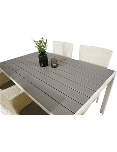 Matgrupp Break med Malin matstolar, 150 × 90 cm