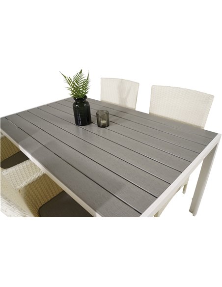 Matgrupp Break med Malin matstolar, 150 × 90 cm