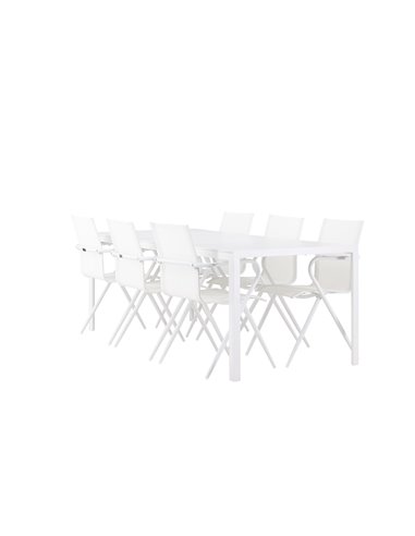 Matgrupp Break med Alina matstolar, 205 × 90 cm
