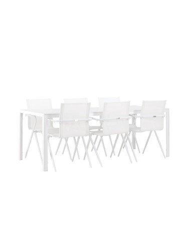 Matgrupp Break med Alina matstolar, 205 × 90 cm