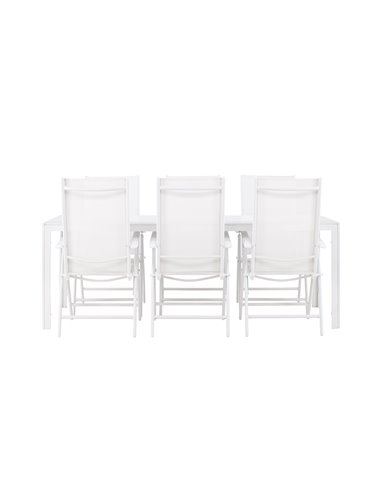 Matgrupp Break med Break matstolar, 205 × 90 cm
