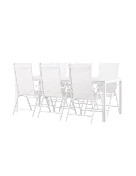 Matgrupp Break med Break matstolar, 205 × 90 cm
