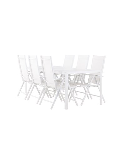 Matgrupp Break med Break matstolar, 205 × 90 cm