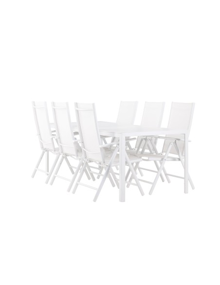 Matgrupp Break med Break matstolar, 205 × 90 cm