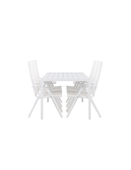 Matgrupp Break med Break matstolar, 205 × 90 cm