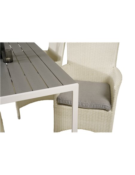 Matgrupp Break med Malin matstolar, 150 × 90 cm