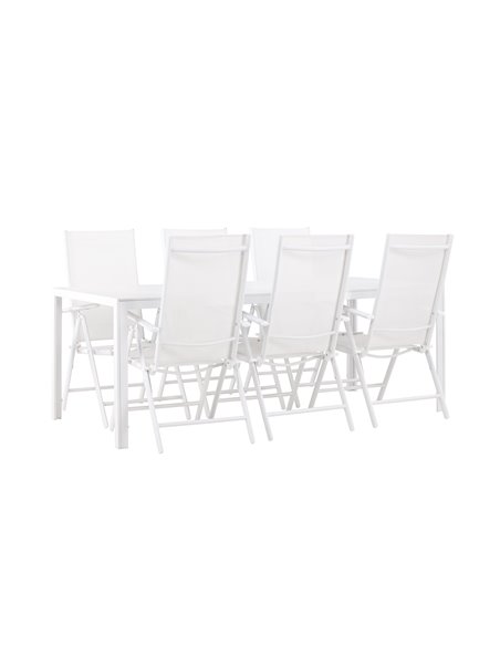 Matgrupp Break med Break matstolar, 205 × 90 cm