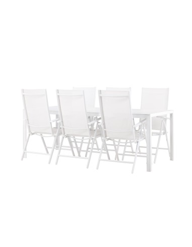 Matgrupp Break med Break matstolar, 205 × 90 cm