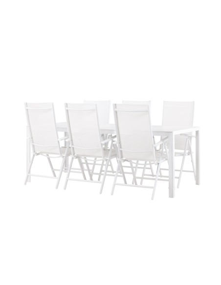 Matgrupp Break med Break matstolar, 205 × 90 cm