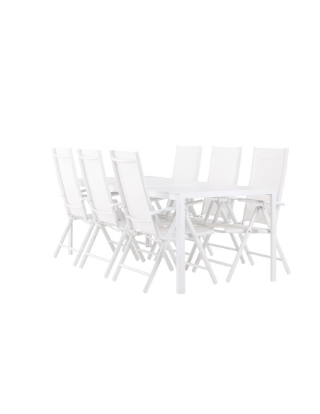 Matgrupp Break med Break matstolar, 205 × 90 cm
