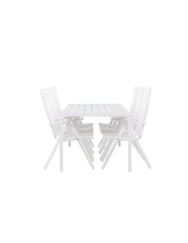 Matgrupp Break med Break matstolar, 205 × 90 cm
