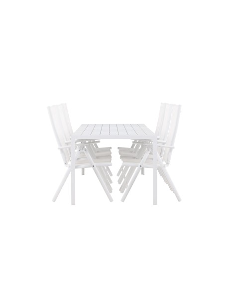 Matgrupp Break med Break matstolar, 205 × 90 cm