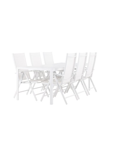 Matgrupp Break med Break matstolar, 205 × 90 cm