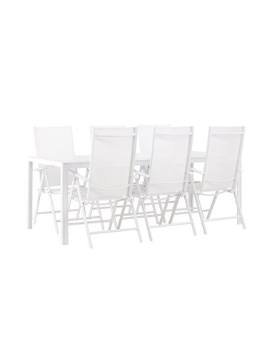 Matgrupp Break med Break matstolar, 205 × 90 cm