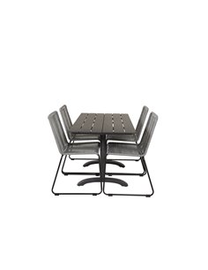 Matgrupp Denver med Lindos matstolar, 120 × 69 cm