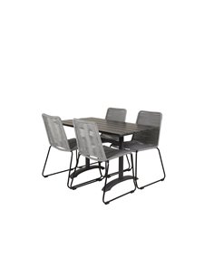 Matgrupp Denver med Lindos matstolar, 120 × 69 cm 2