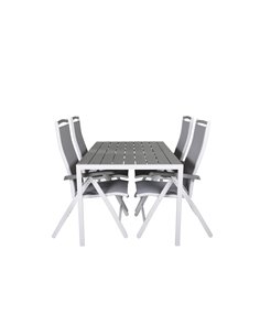 Matgrupp Break med Albany matstolar, 150 × 90 cm