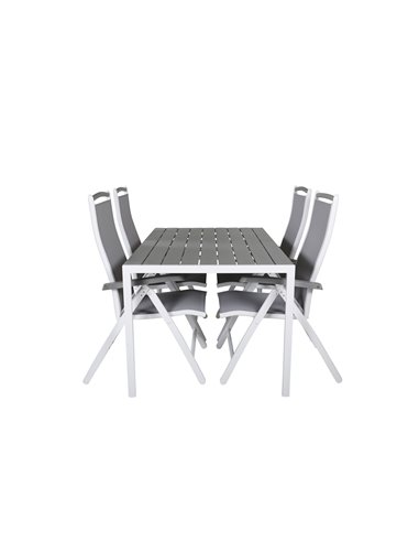 Matgrupp Break med Albany matstolar, 150 × 90 cm