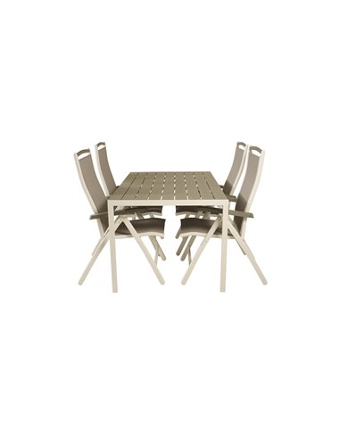 Matgrupp Break med Albany matstolar, 150 × 90 cm