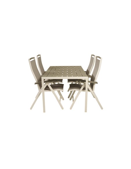 Matgrupp Break med Albany matstolar, 150 × 90 cm