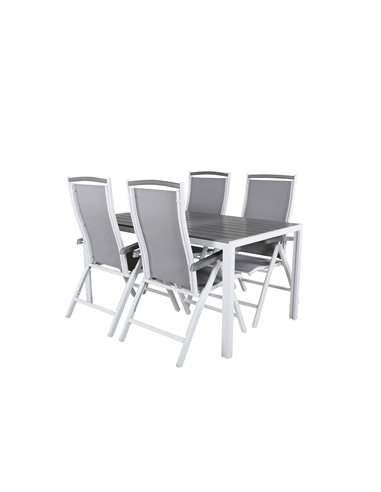 Matgrupp Break med Albany matstolar, 150 × 90 cm